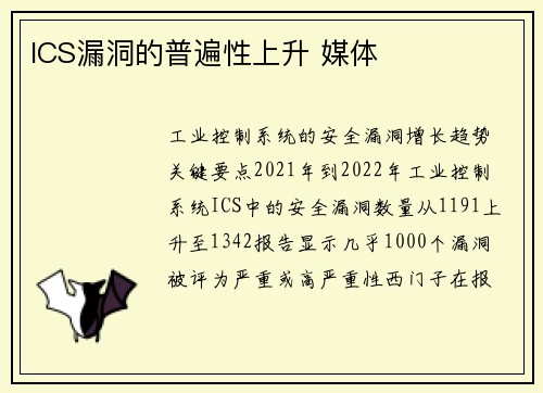 ICS漏洞的普遍性上升 媒体